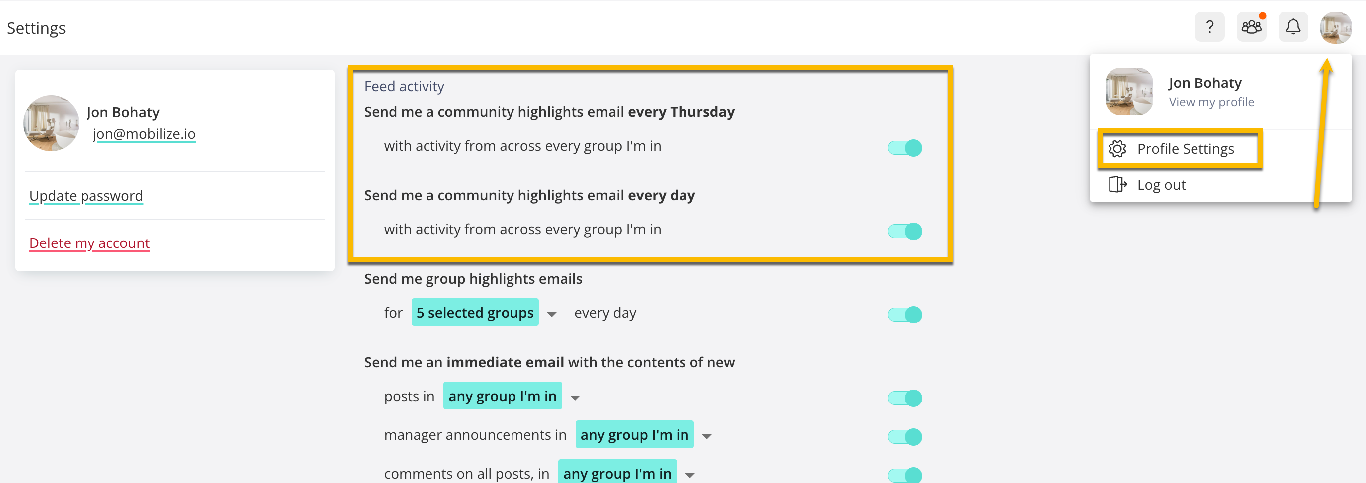 what-are-member-community-highlight-emails-mobilize